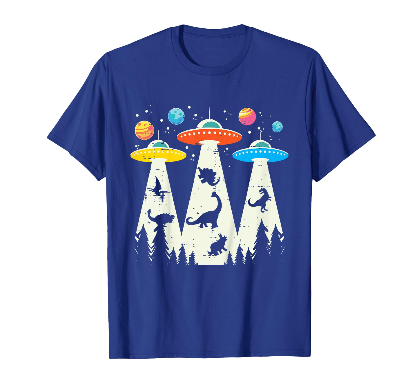 Kids Alien Abduction Dinosaur Funny UFO Space Toddler Boys Kids T-Shirt