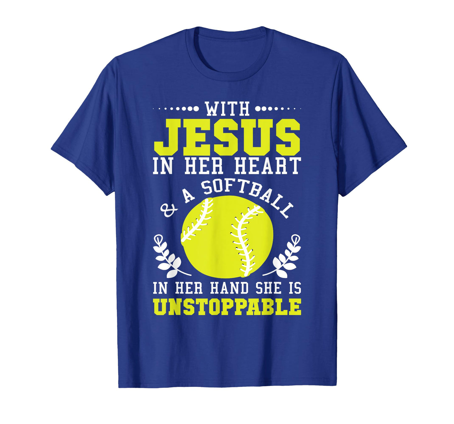 Christian Softball T-Shirt Religious Baseball Gift T-Shirt