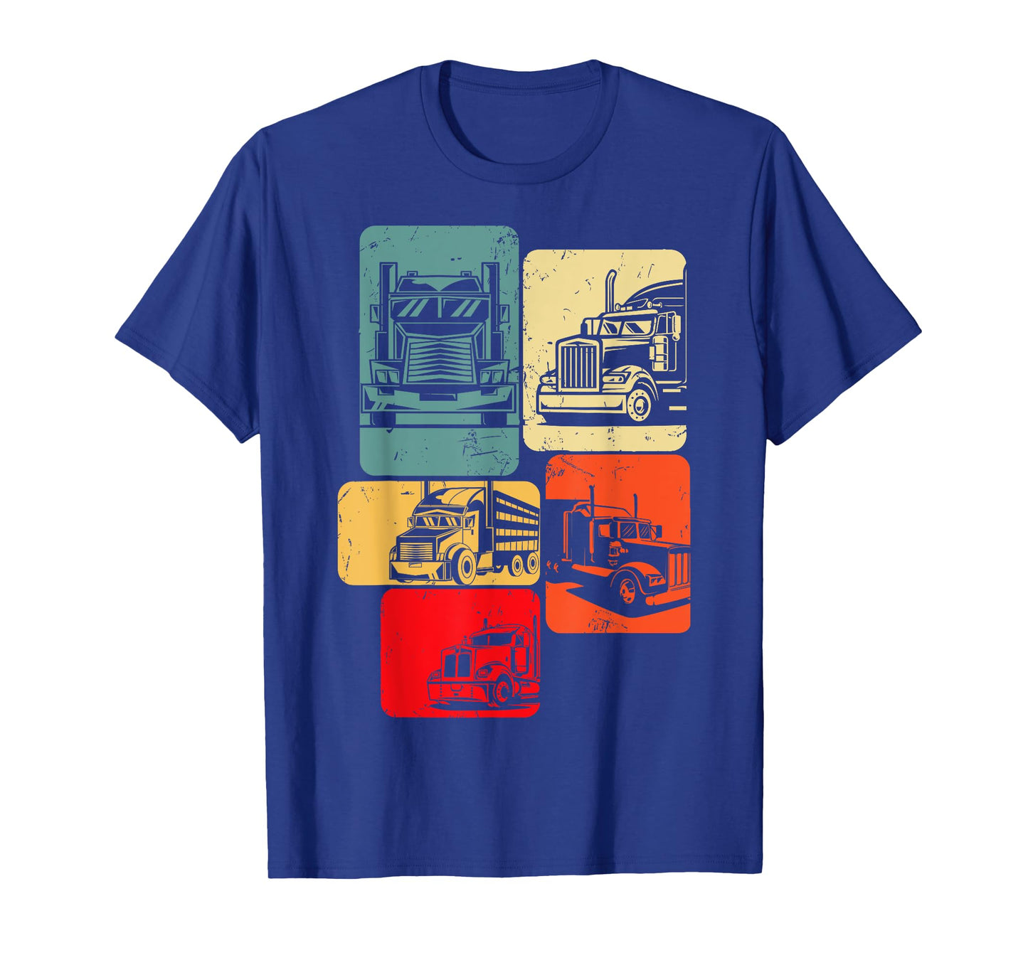 Trucker Semi Truck Men Kids Boys T-Shirt