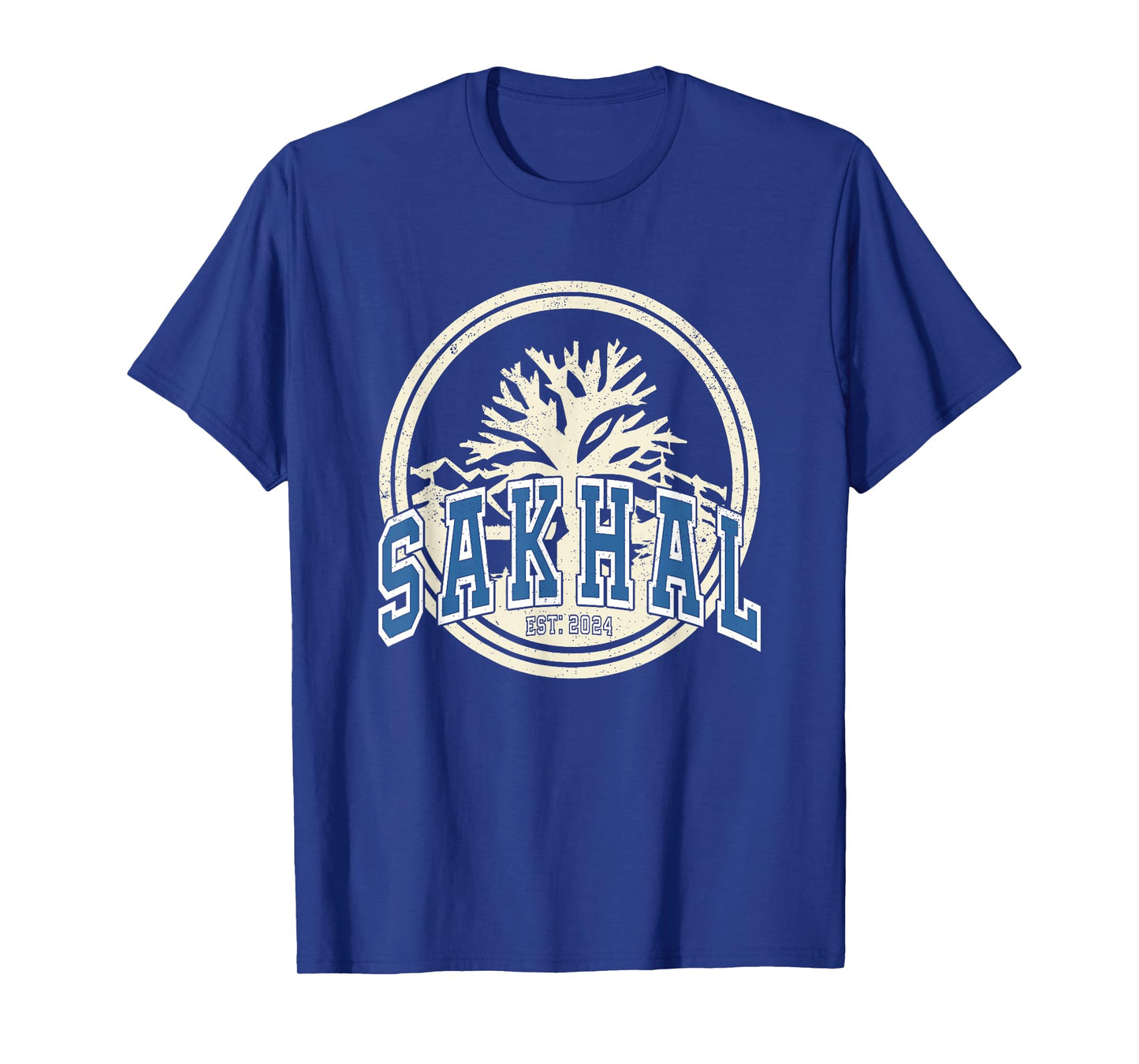Sakhal Varsity Dayz Mountains Nature Camping Gamer Gift T-Shirt