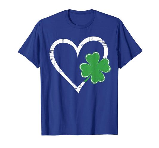 Vintage Happy St Patrick's Day Go Lucky Irish Shamrock T-Shirt
