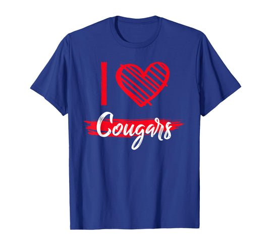 I Love Cougars T-Shirt I Heart Cougars T-Shirt