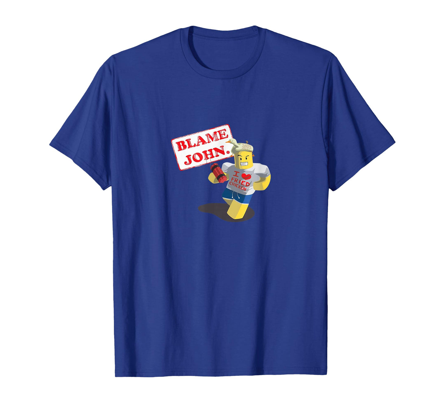 John Shedletsky I Love Fried Chicken! Funny Design T-Shirt