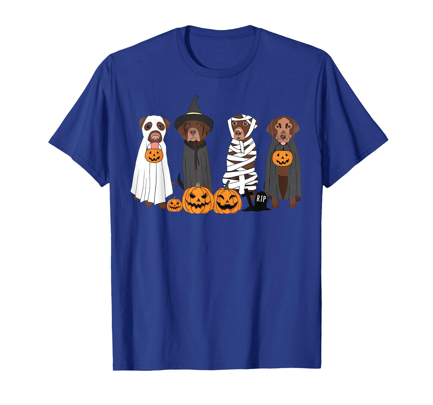 Halloween Brown Labrador Ghost Spooky Chocolate Lab Dog Mama T-Shirt
