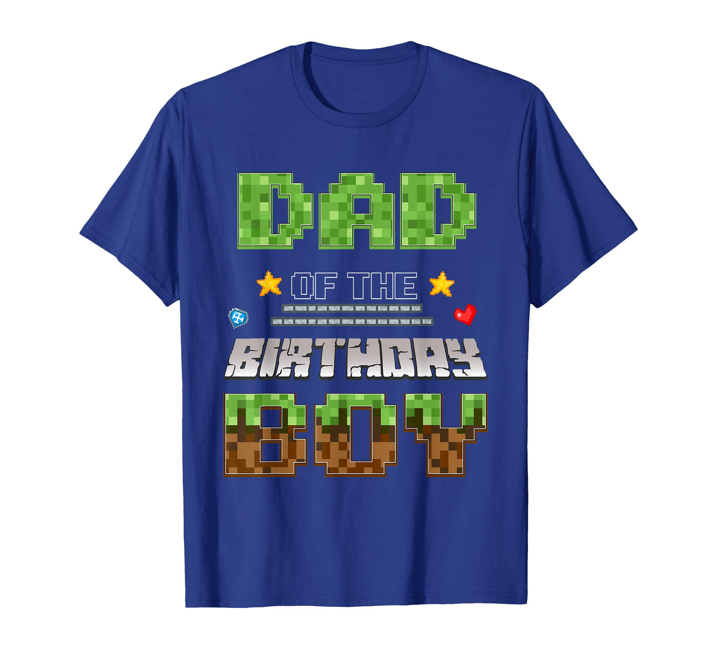 Dad of The Birthday Boy Video Gamer Pixel Birthday Party T-Shirt