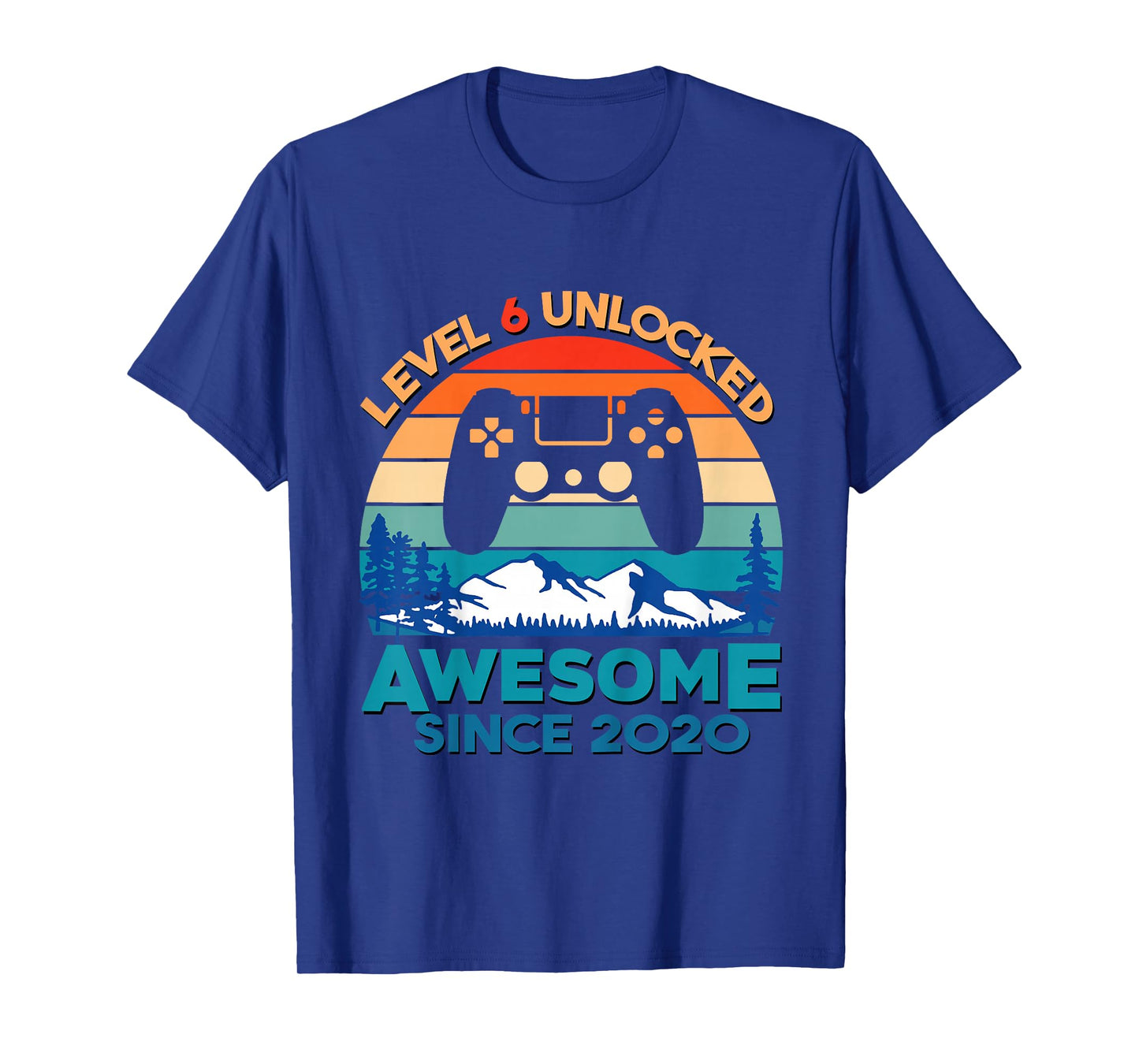 Kids Level 6 Unlocked 6th Birthday Boy Game Turning 6 Year Old T-Shirt