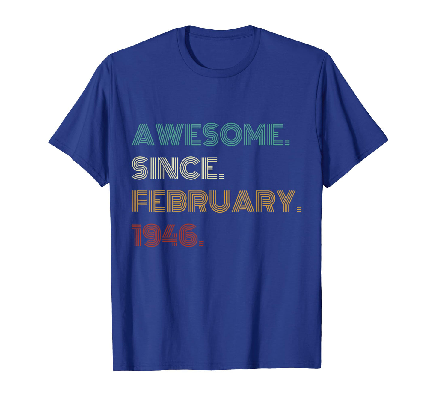 80 Years Old Awesome Since February 1946 80th Birthday T-Shirt