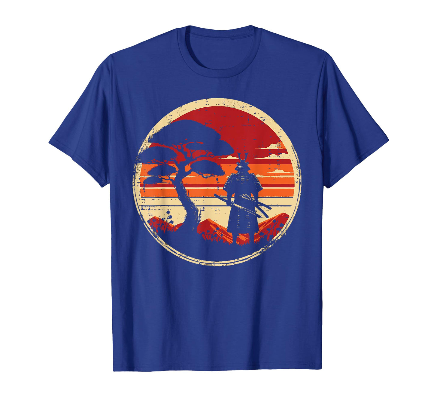 Japanese Art Samurai Retro Sunset Warrior Men Women Kids T-Shirt