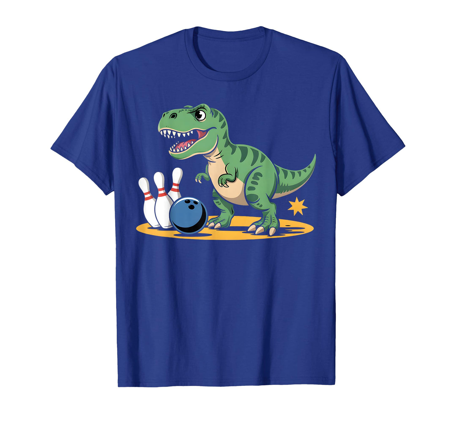 Bowling Dinosaur T Rex Cute Graphic Kids Toddler Boys Bowler T-Shirt
