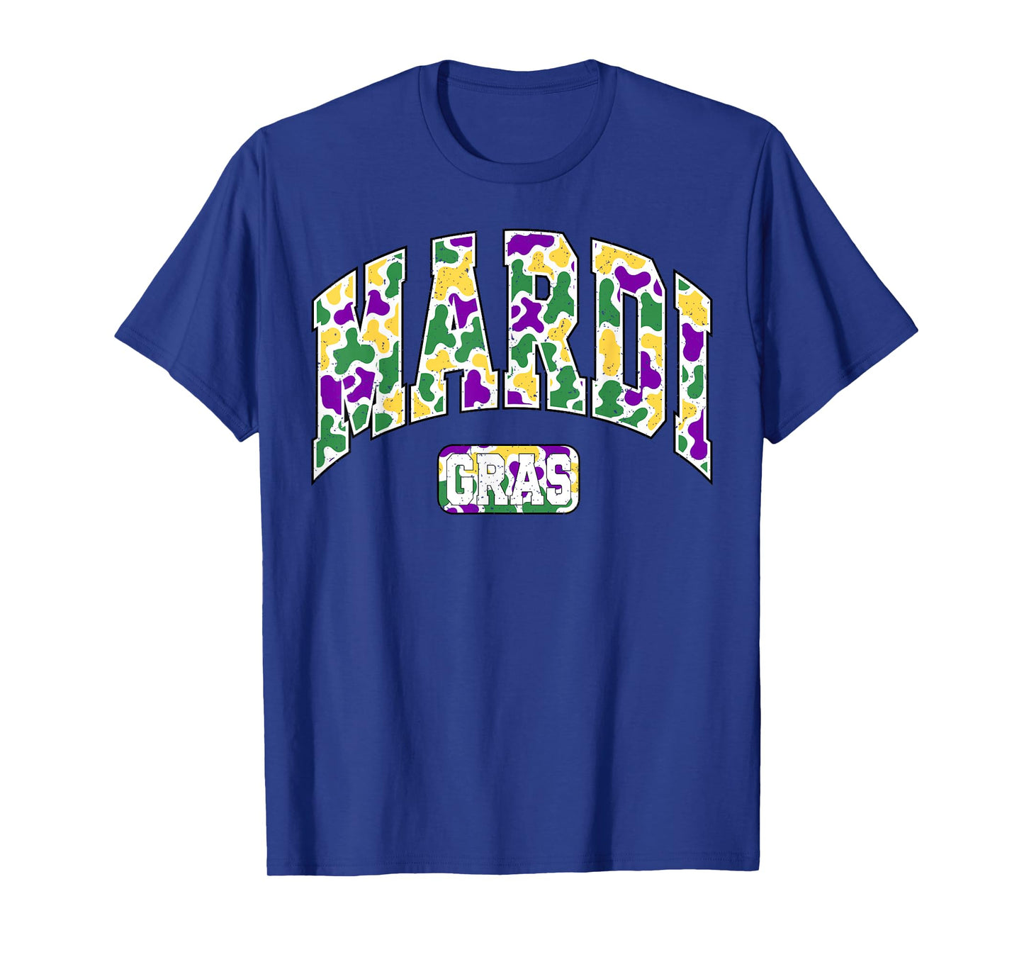 Camo Mardi Gras Tuesday Fleur de Lis Louisiana Festival T-Shirt