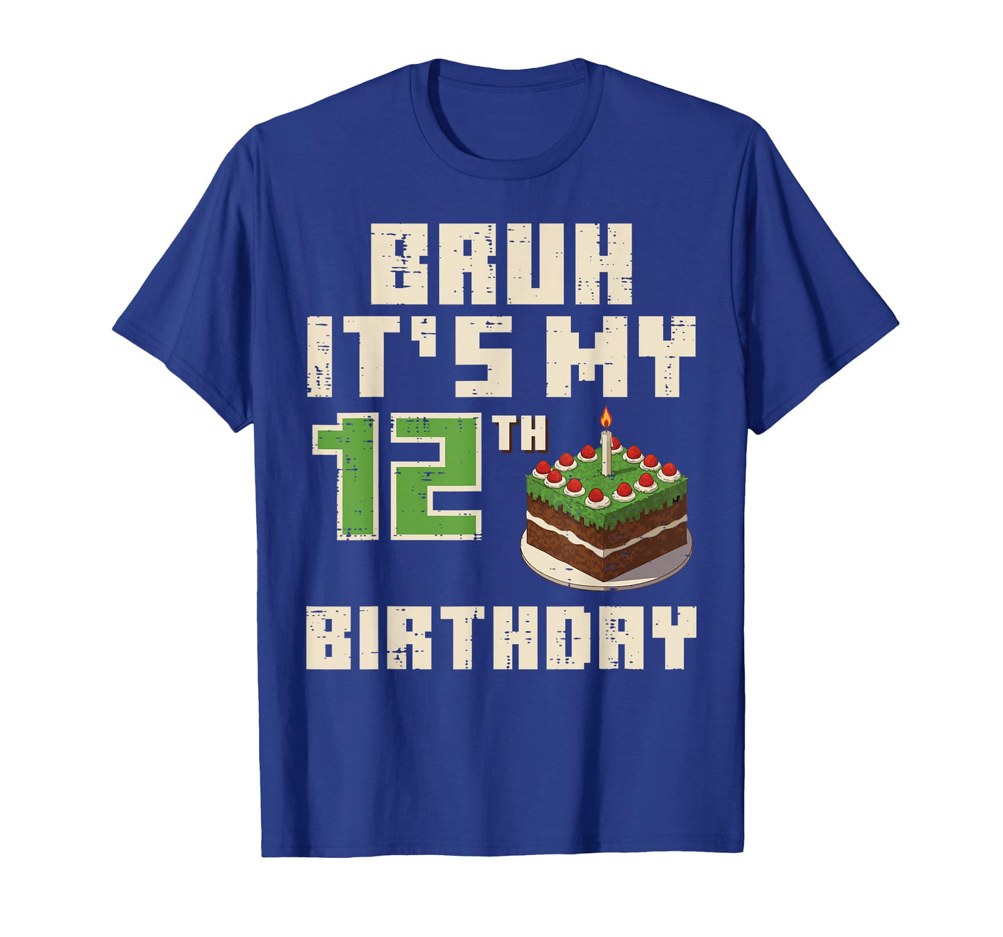 12th Birthday Pixel Gamer 12 Year Old Gamer Bday Boys Kids T-Shirt