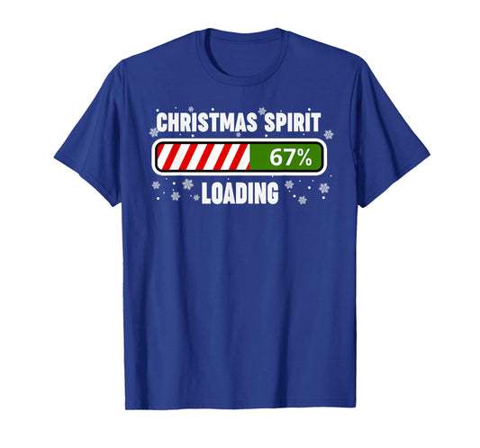 Christmas Spirit Loading 67 Funny Meme Boys Kids Six Seven T-Shirt