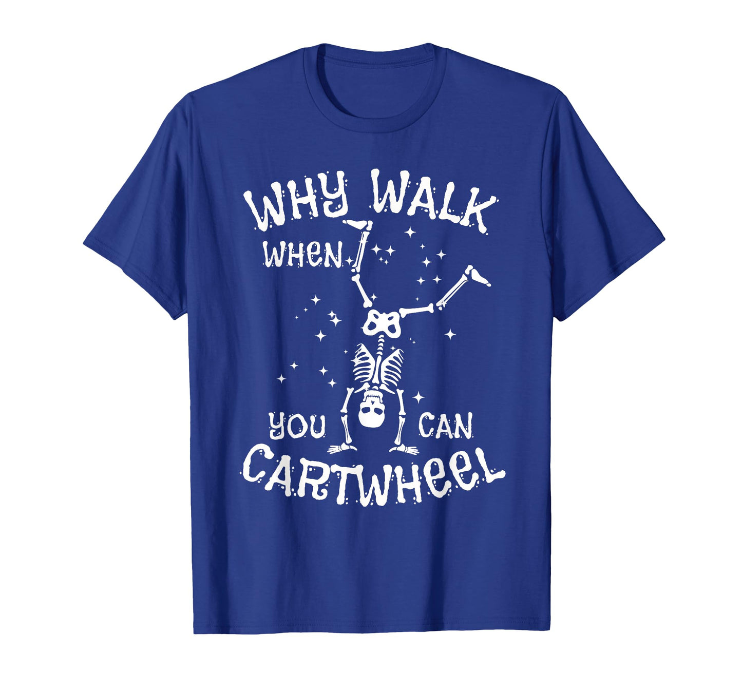 Cartwheel Gymnast Skeleton Funny Halloween Gymnastics Girls T-Shirt