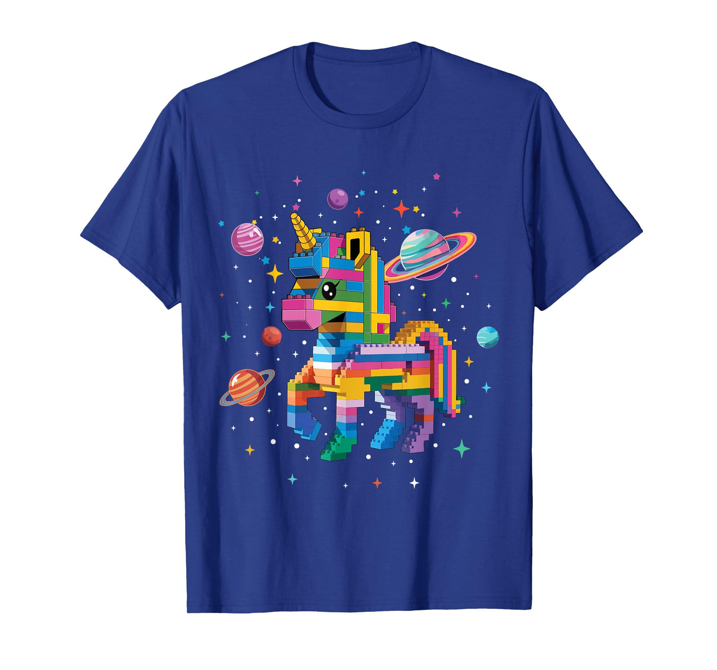 Unicorn Brick Master Builder Block Building Brick Builder T-Shirt