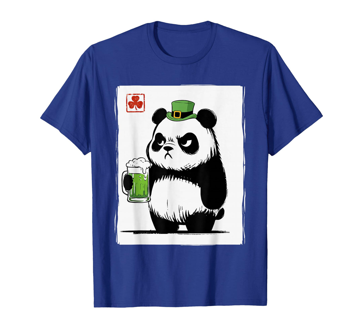 Grumpy Panda St Patty's Shamrock Beer Funny St Patrick's Day T-Shirt