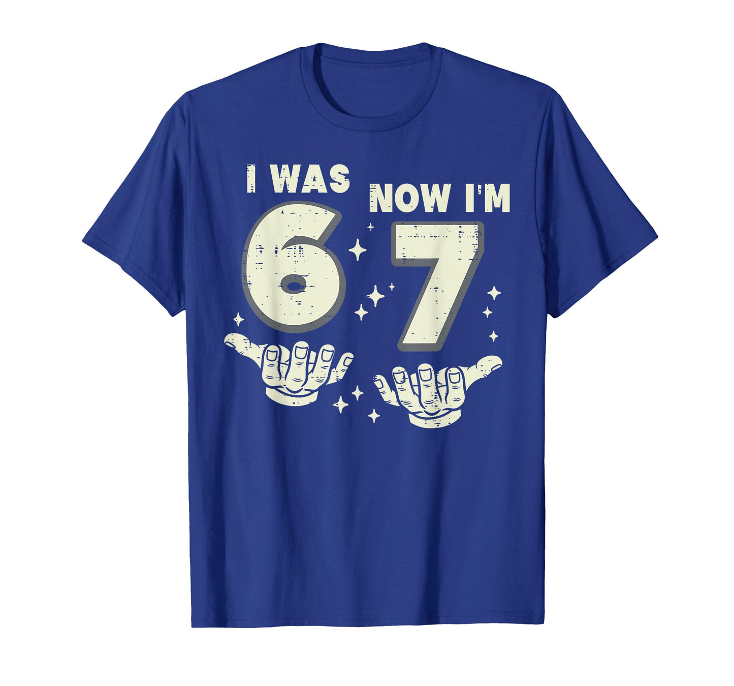 7th Birthday I was 6 Now Im 7 Six Seven 6 7 Meme Kids Boys T-Shirt