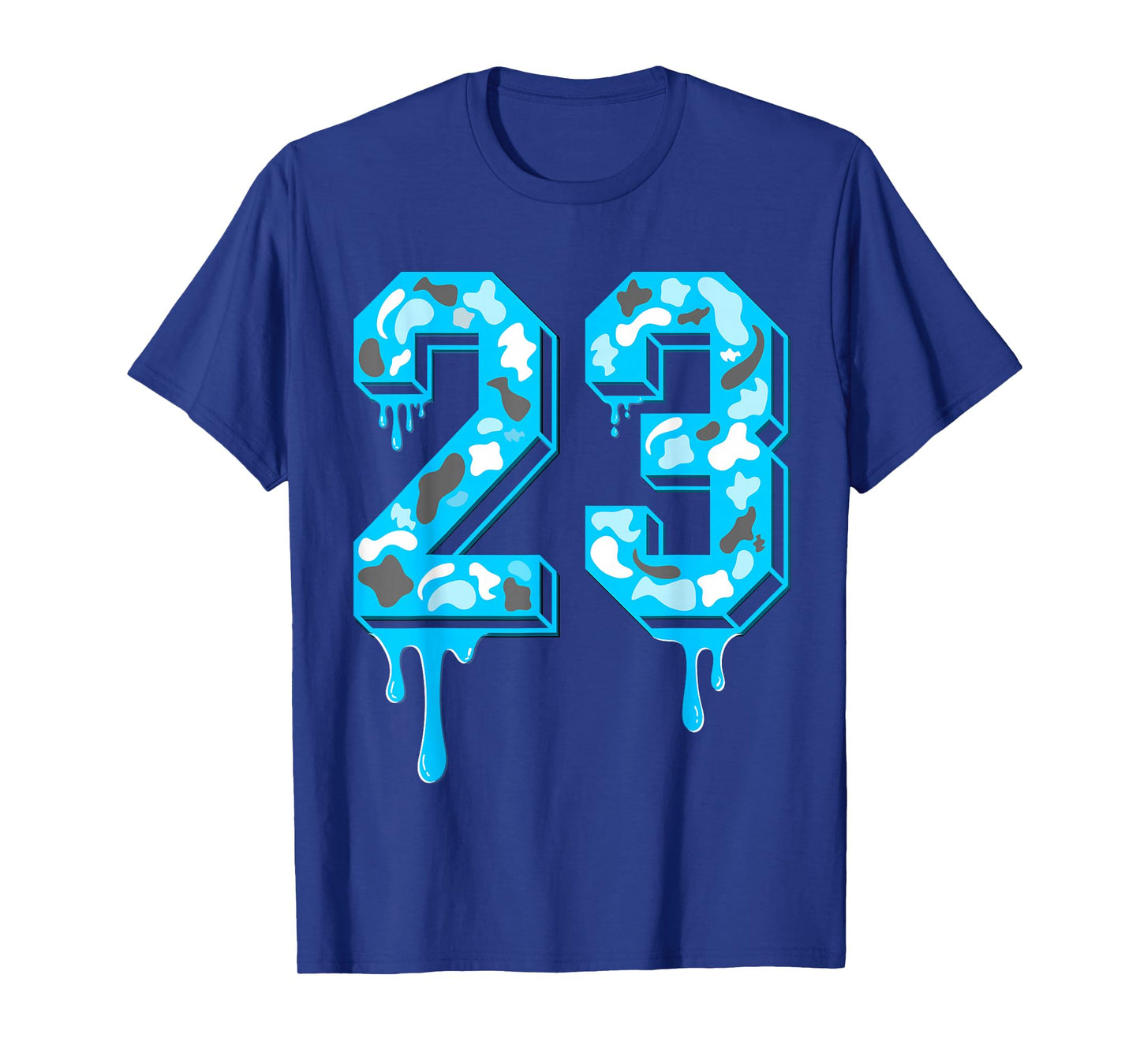 23 drip Camo Gamma Blue Matching T-Shirt