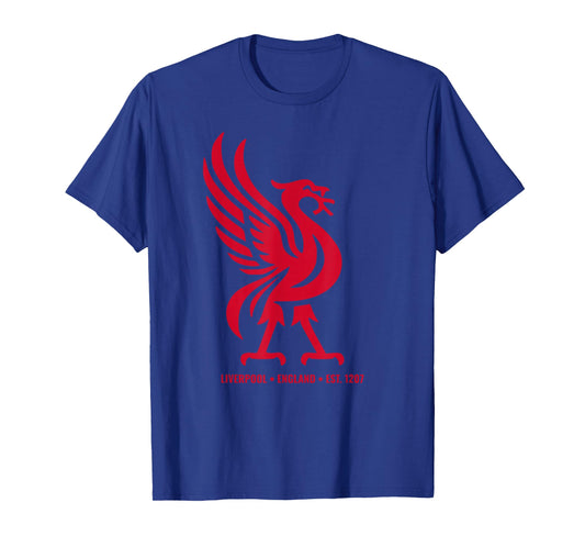 Liverpool England Est. 1207 Colossal Liverbird Red Print T-Shirt