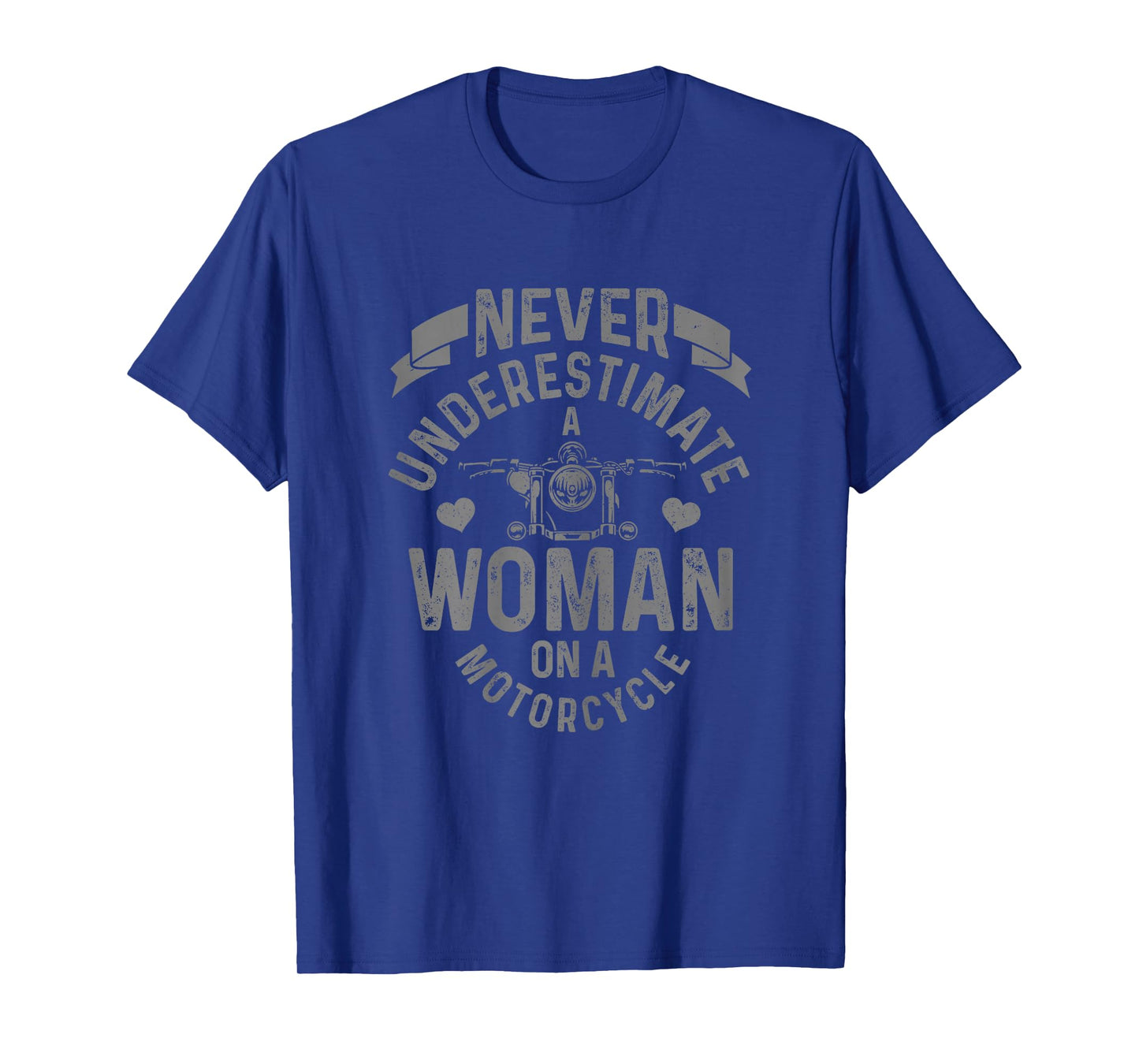 Never Underestimate A Woman Motorcycle Funny Biker Girl T-Shirt