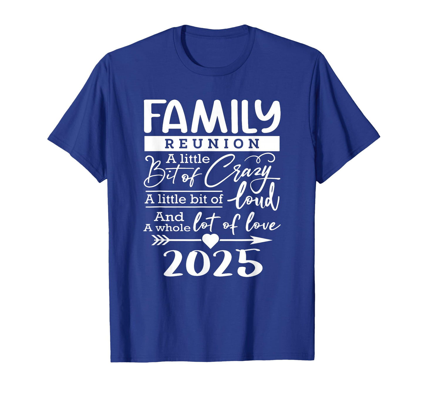 Retro 2025 Family Reunion A Little Bit Of Crazy Funny Family T-Shirt
