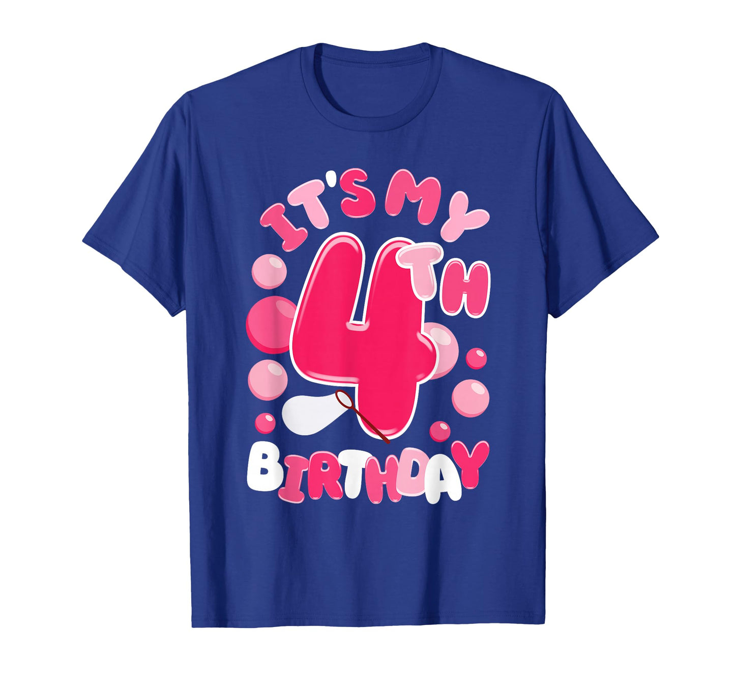 It's My 4th Birthday Bubble Bday 4 Year Old Girl T-Shirt