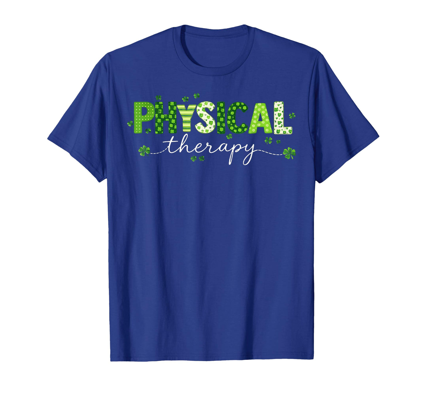 Groovy Physical Therapy Lucky Shamrock St Patrick's Day T-Shirt