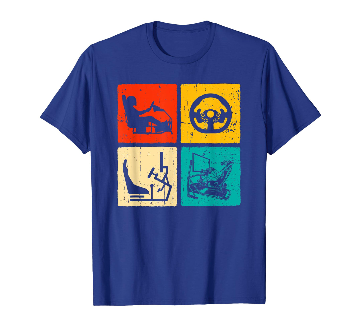 Sim Racing Retro Vintage Simulator Cockpit Racer Experience T-Shirt