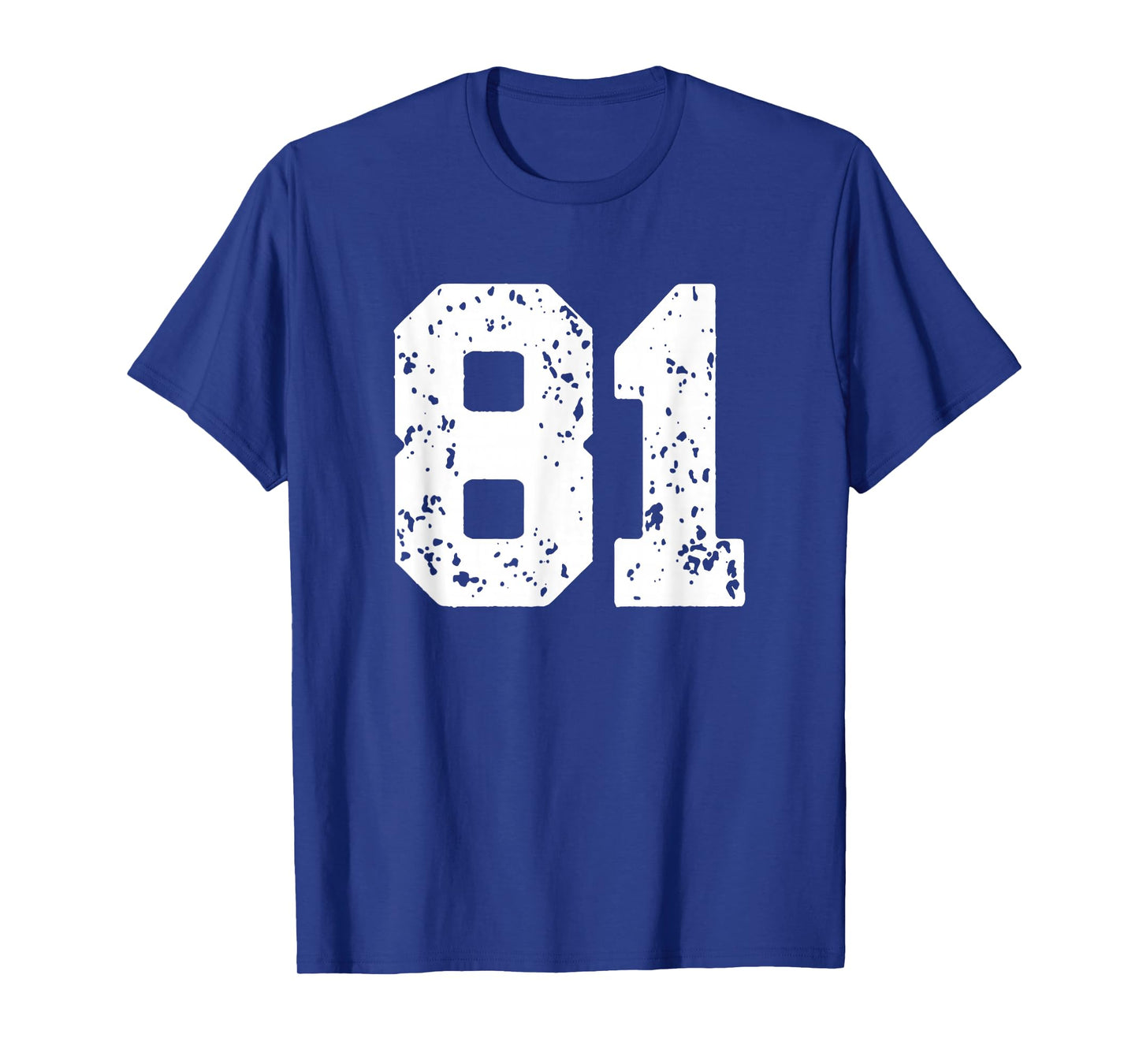 Number 81 White Best Classic College Style Birthday Funny T-Shirt