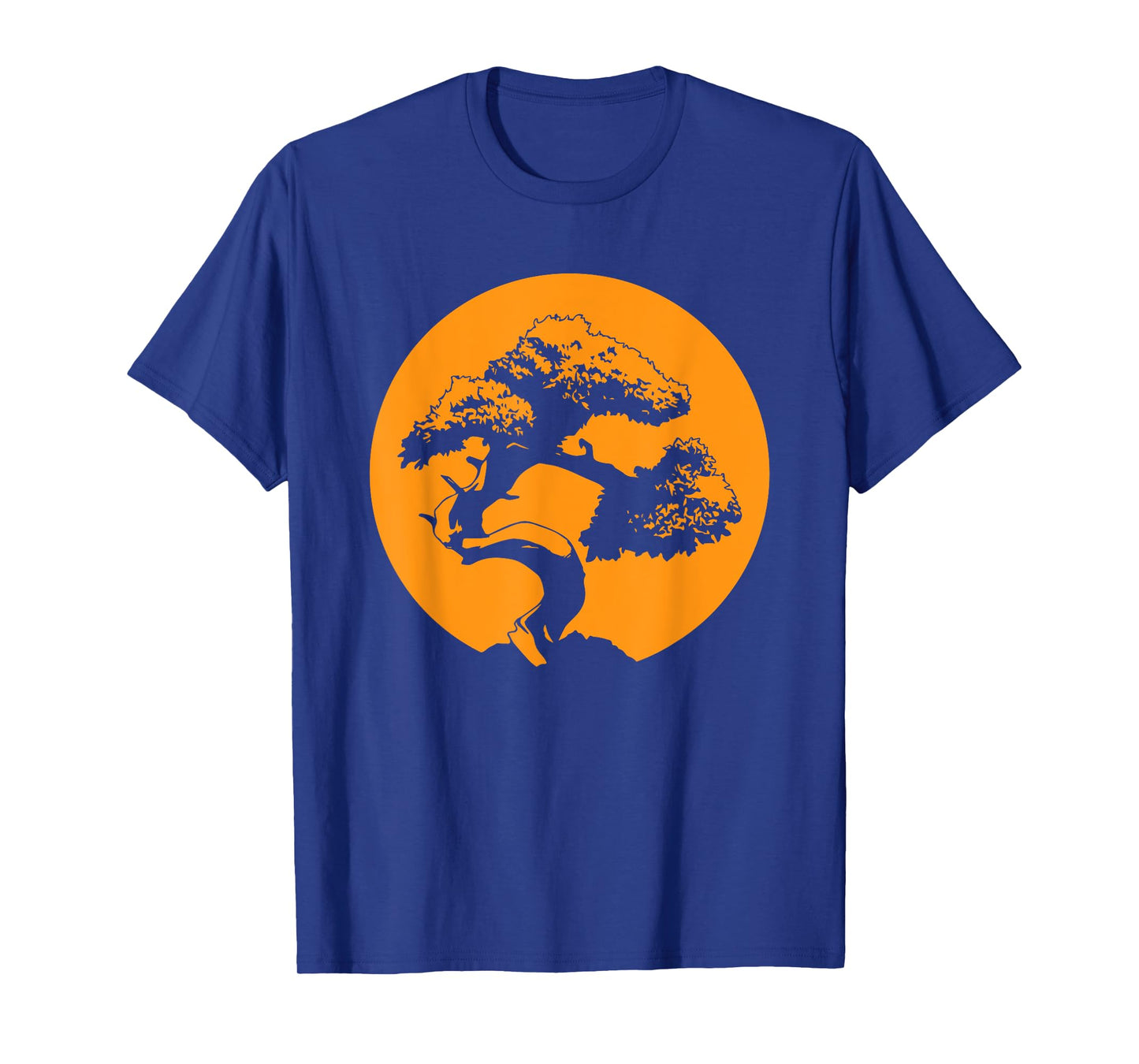 Japanese Bonsai Tree with Orange Sunset T-Shirt