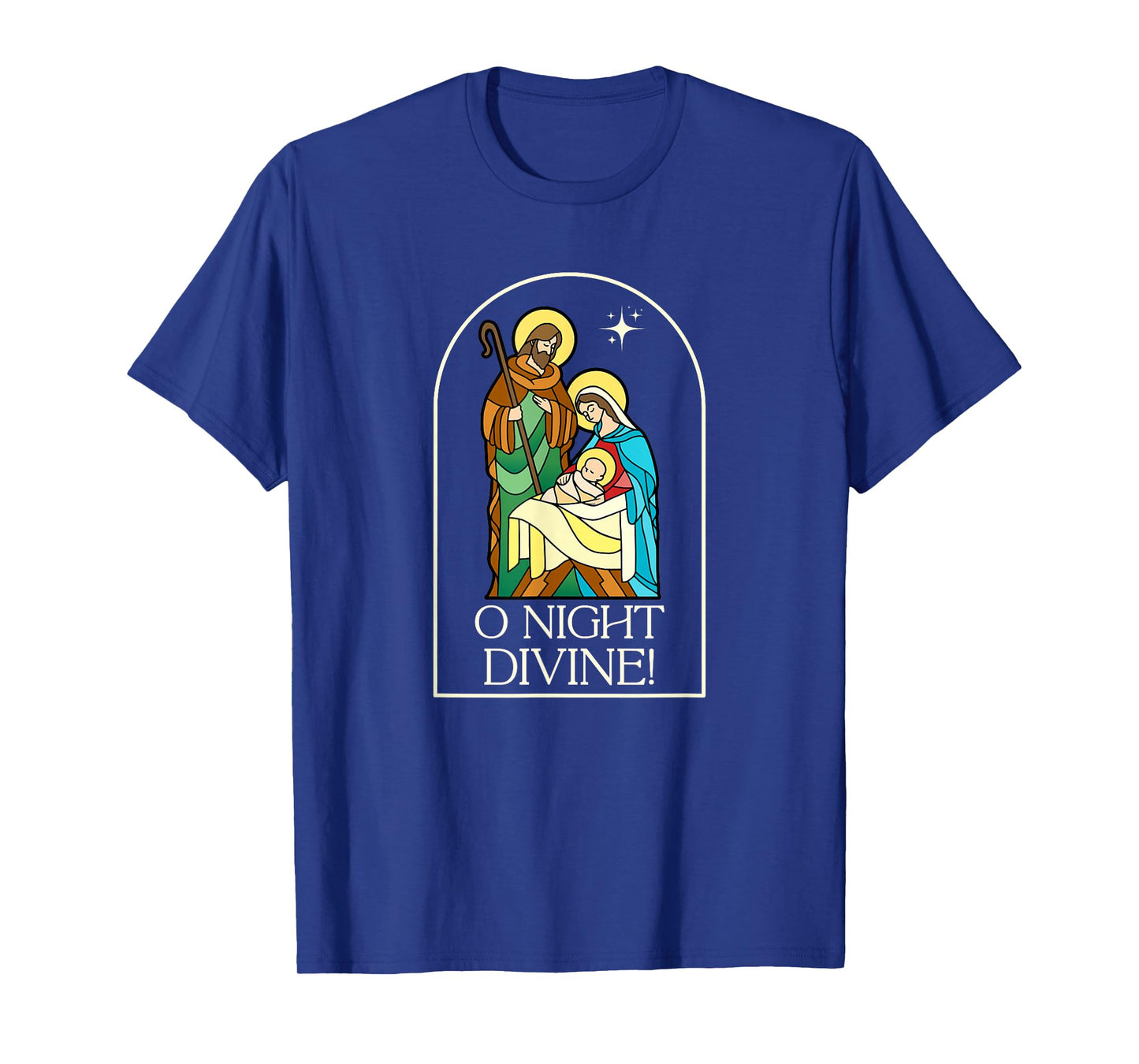 Christmas Nativity Scene O Night Divine Jesus Mary Joseph T-Shirt