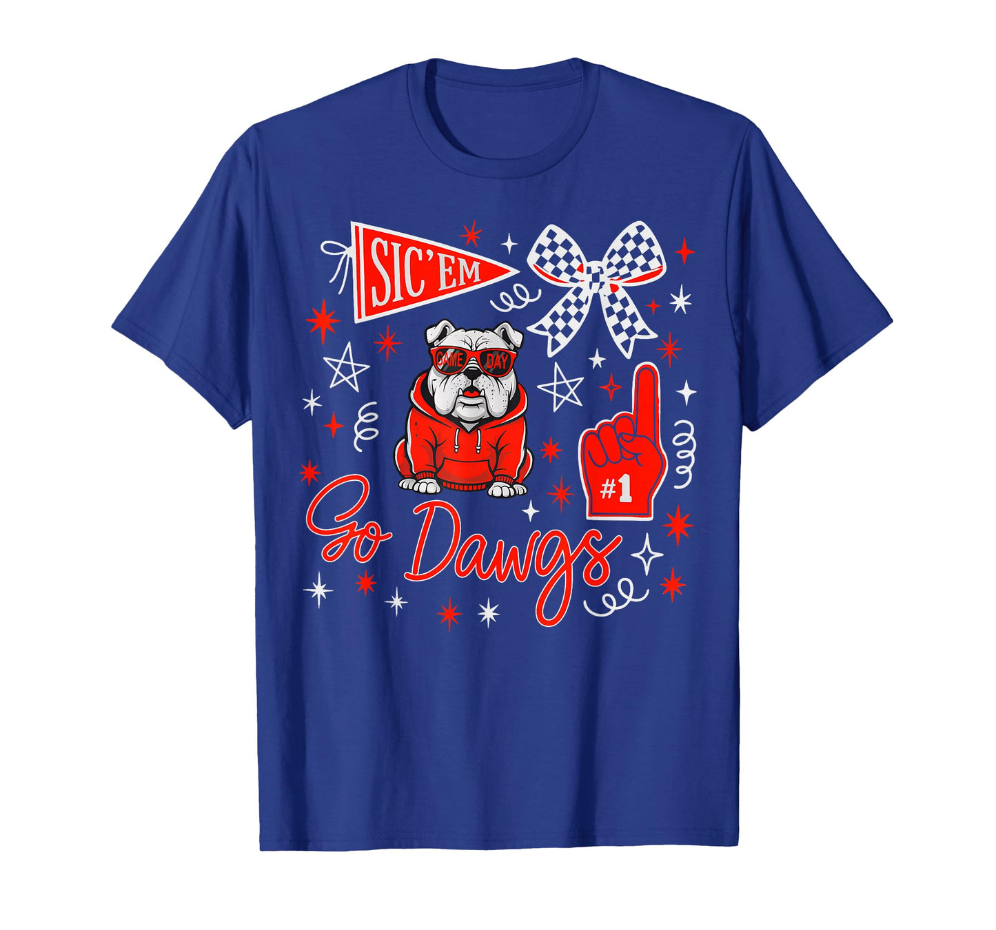 Sic’Em Go Dawgs Bulldog Game Day Graphic for Men Women Kids T-Shirt