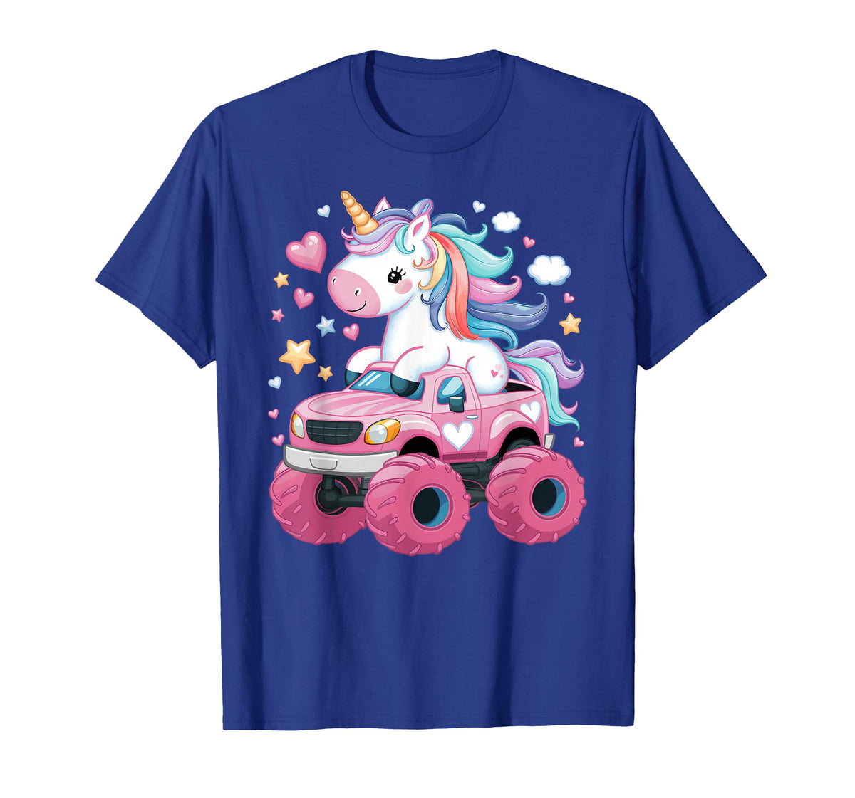 Monster Truck Unicorn Birthday Party Girl Monster Truck T-Shirt