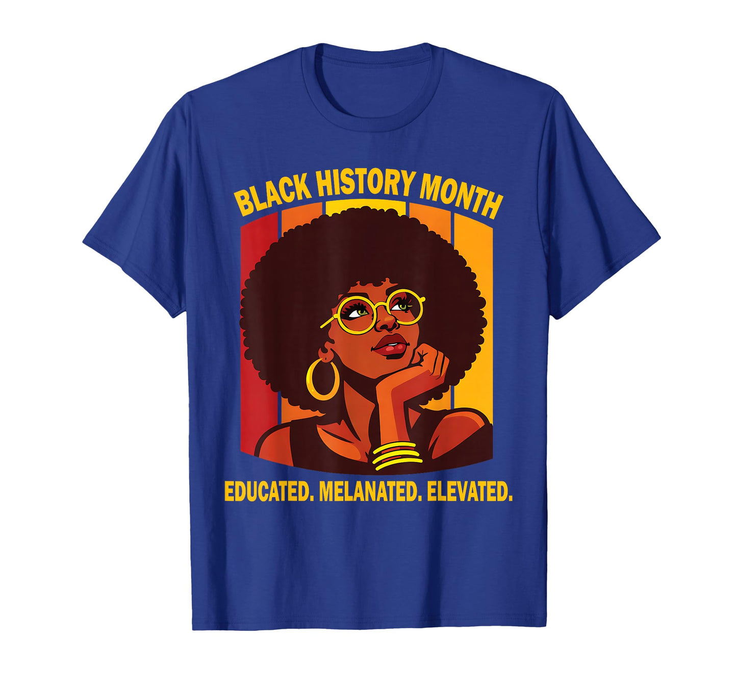 Black History Month Educated Melanated Elevated African T-Shirt