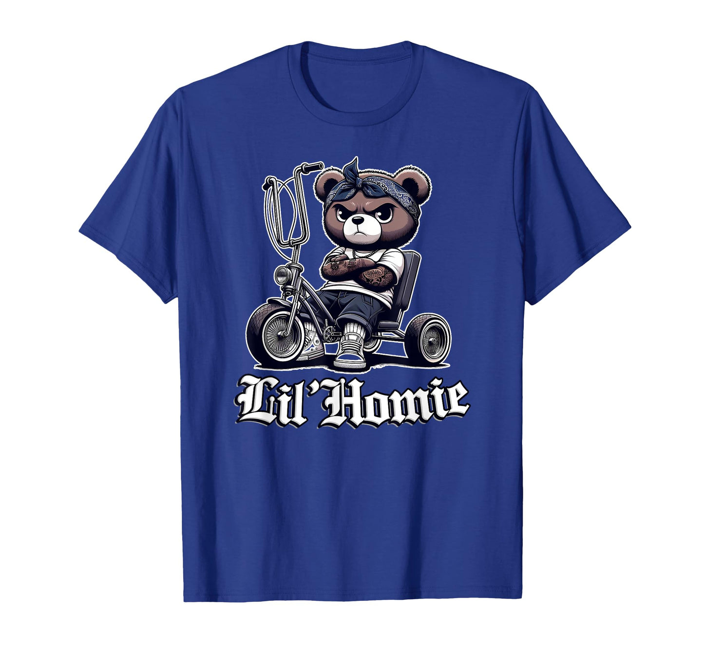 LIL HOMIE Cute Teddy Bear Hip Hop Chicano Lowrider Cholo T-Shirt