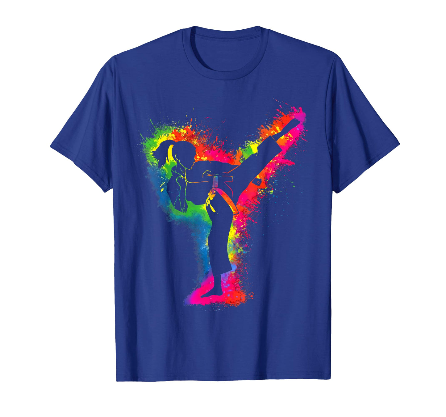 Retro Taekwondo Girl Martial Arts Karate Women Kids Girls T-Shirt