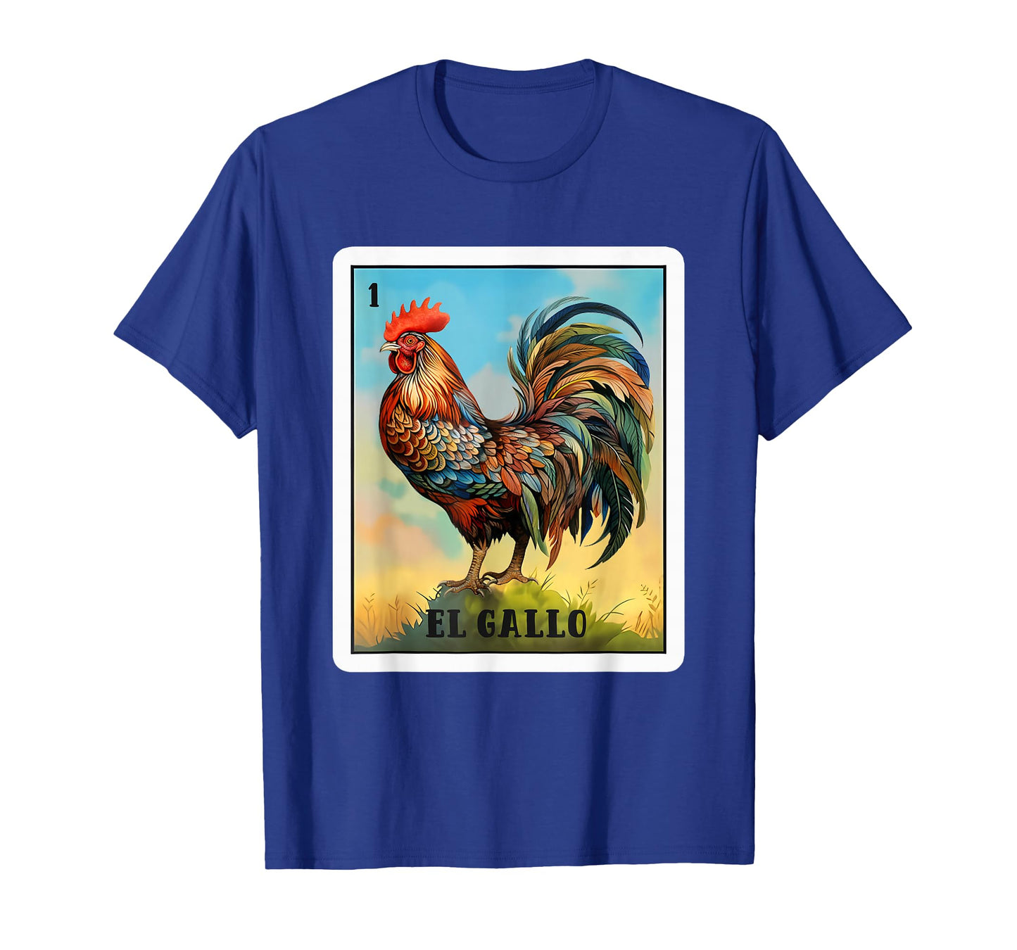 Mexican El Gallo Bingo Card Game Traditional Rooster Card T-Shirt