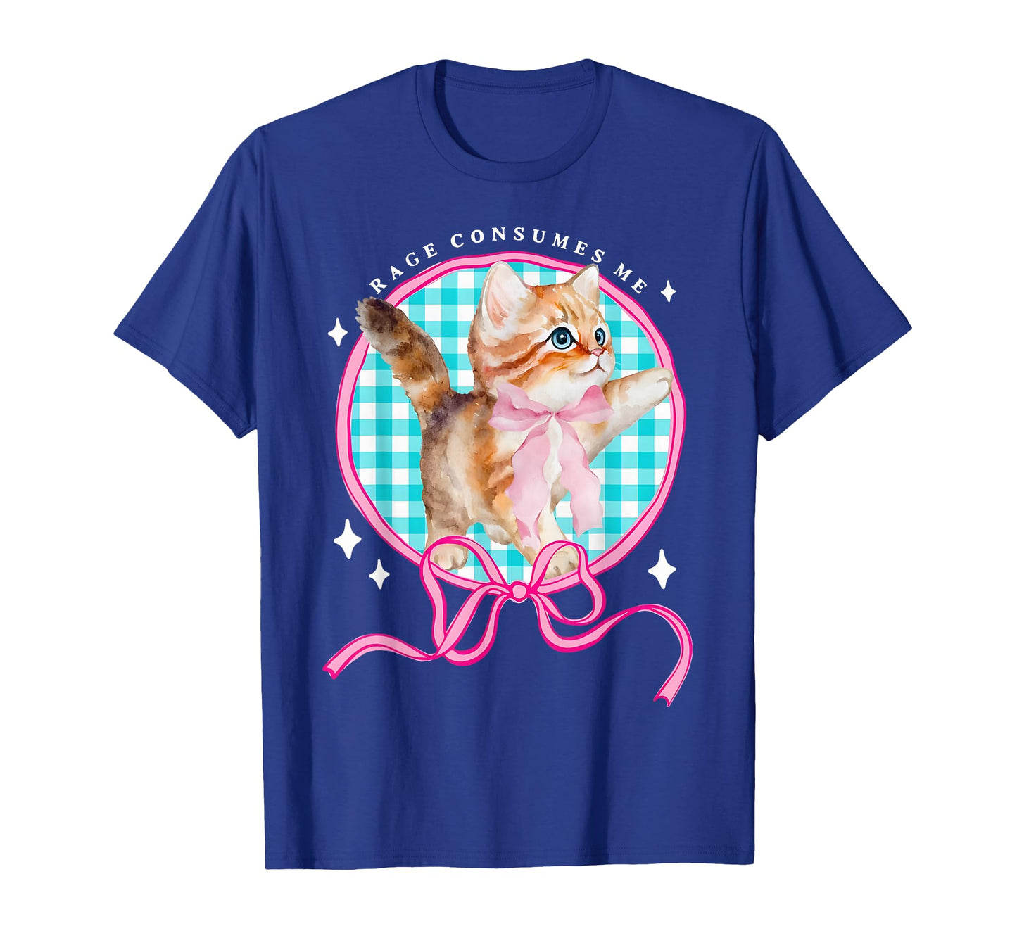 Rage Consumes Me Funny Coquette Cat Bow Kitten Valentine Day T-Shirt