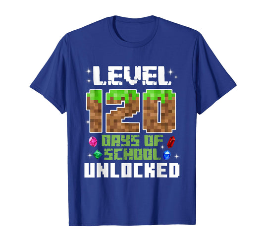 Level 120 Days of School Unlocked Gamer Boy Kids Todler T-Shirt