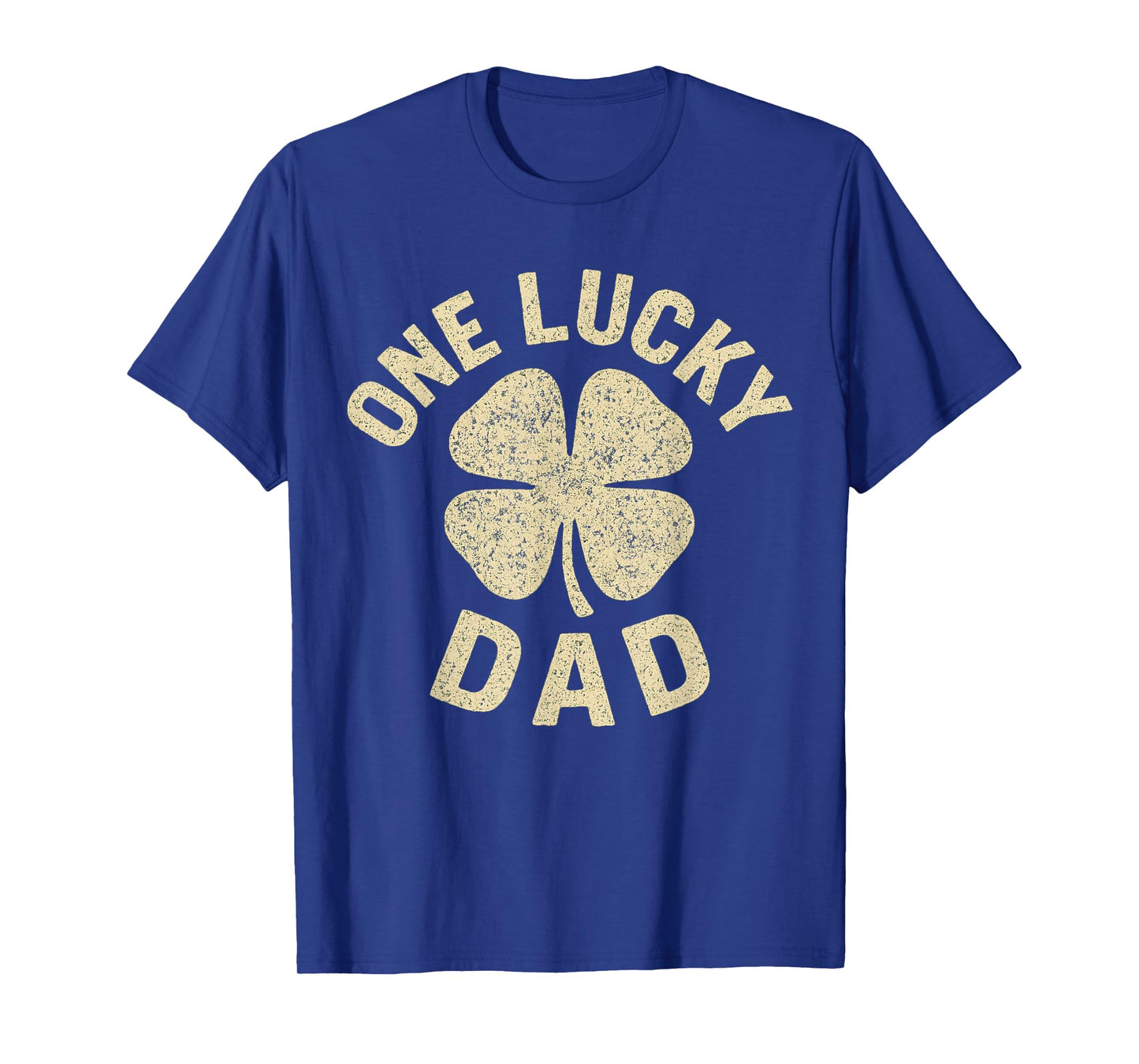One Lucky Dad St Patricks Day Funny Vintage Papa Father Men T-Shirt