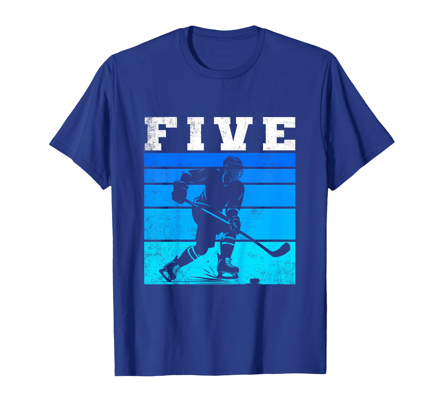 Kids 5th Birthday Ice Hockey Boy & Gil Five Hockey Birthday Party T-Shirt