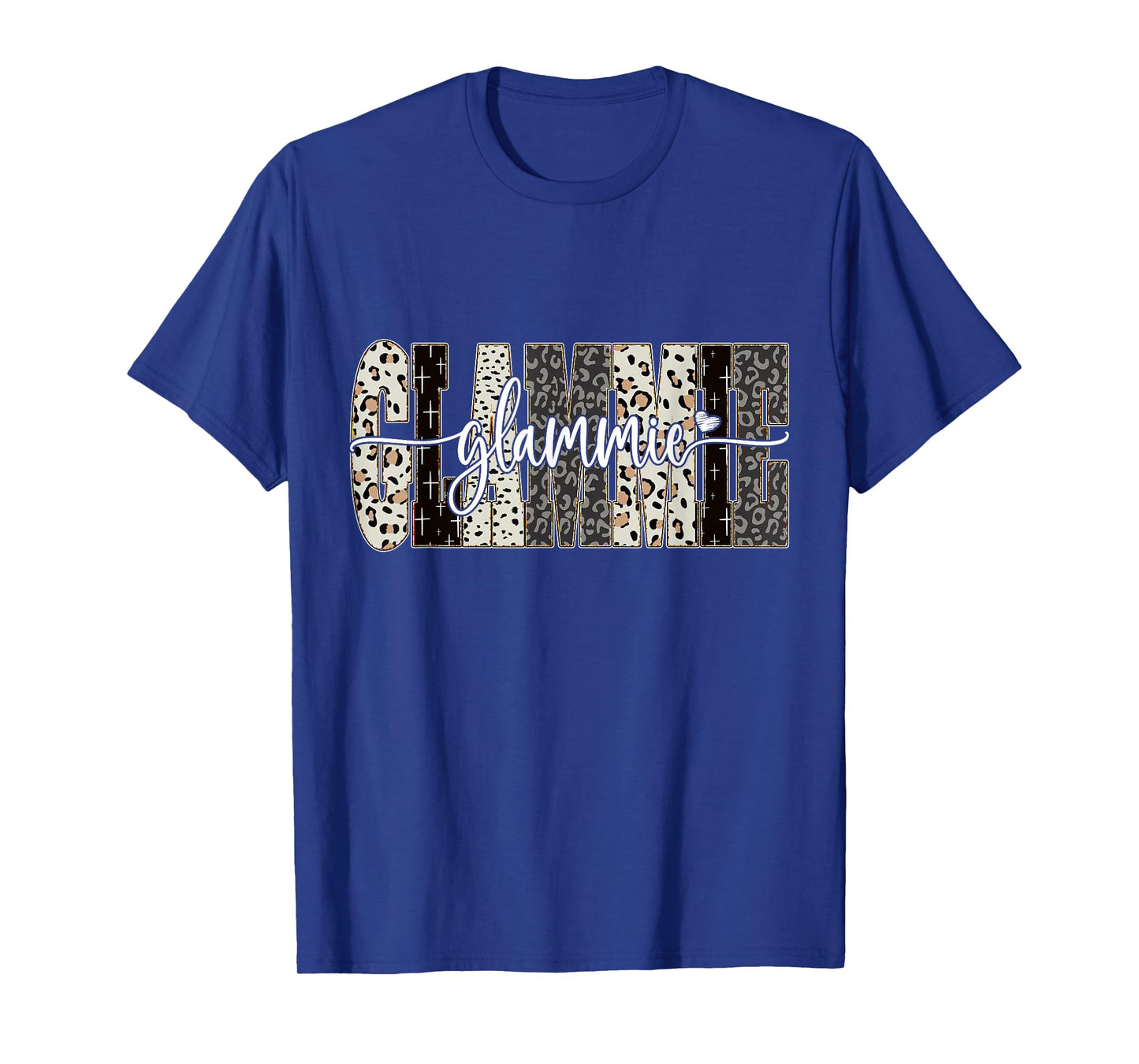 Glammie Bible Leopard Cross Faith and Love Christian Women T-Shirt