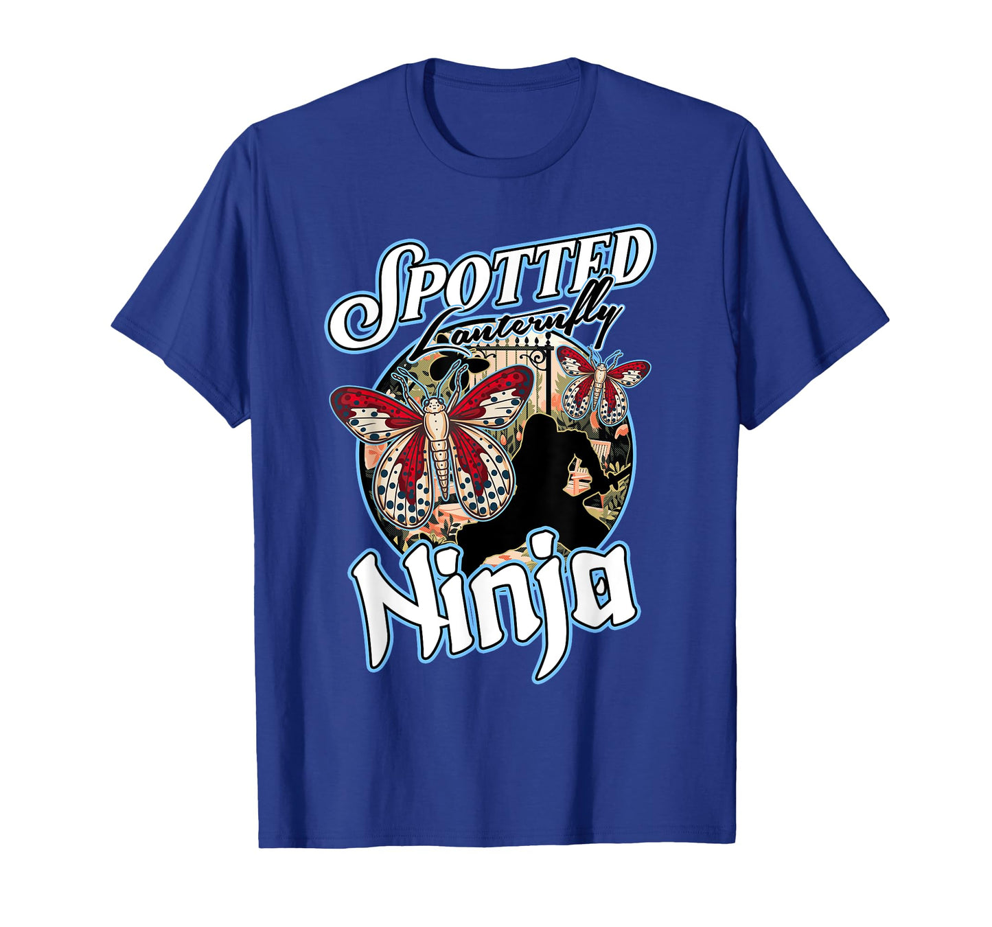 Spotted Lanternfly Trap Ninja Warrior Assassin Lantern Fly T-Shirt