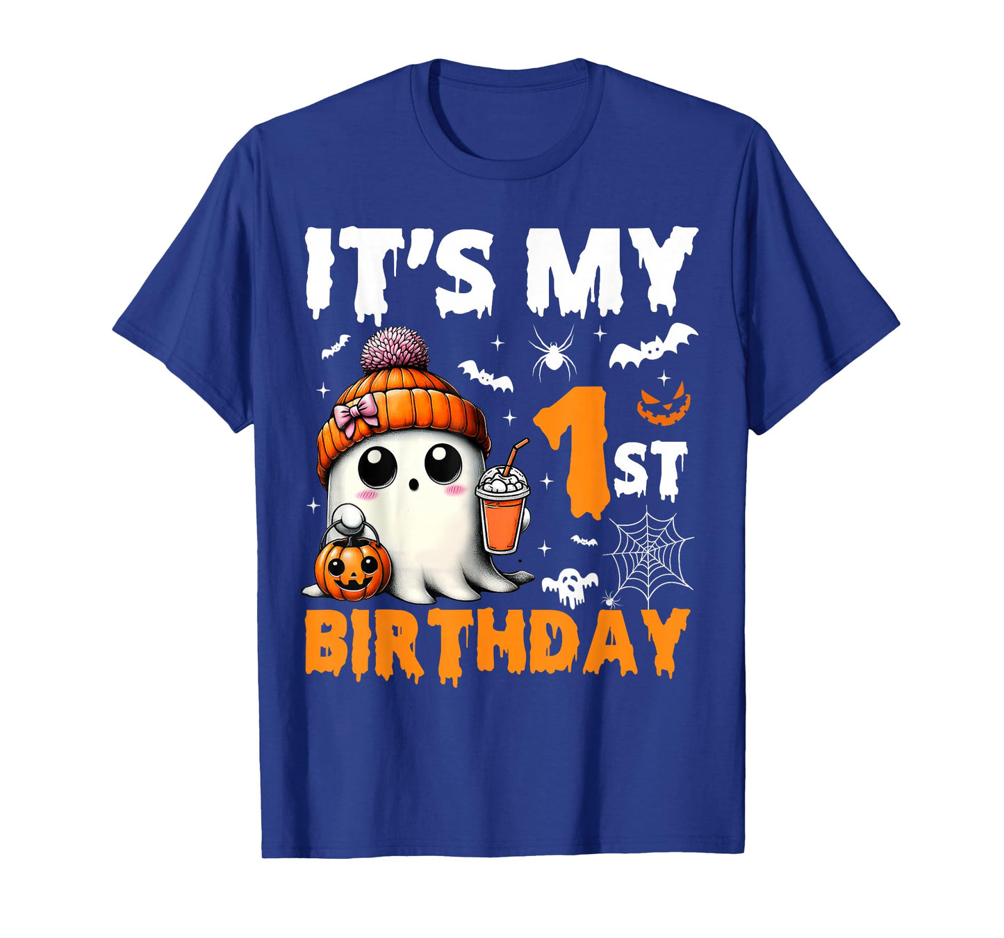 It's My 1st Birthday 1 Years Old Ghost Pumpkin Halloween T-Shirt