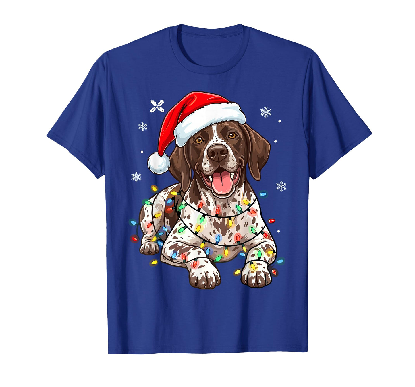 Christmas German Shorthaired Pointer Dog Lights Xmas T-Shirt