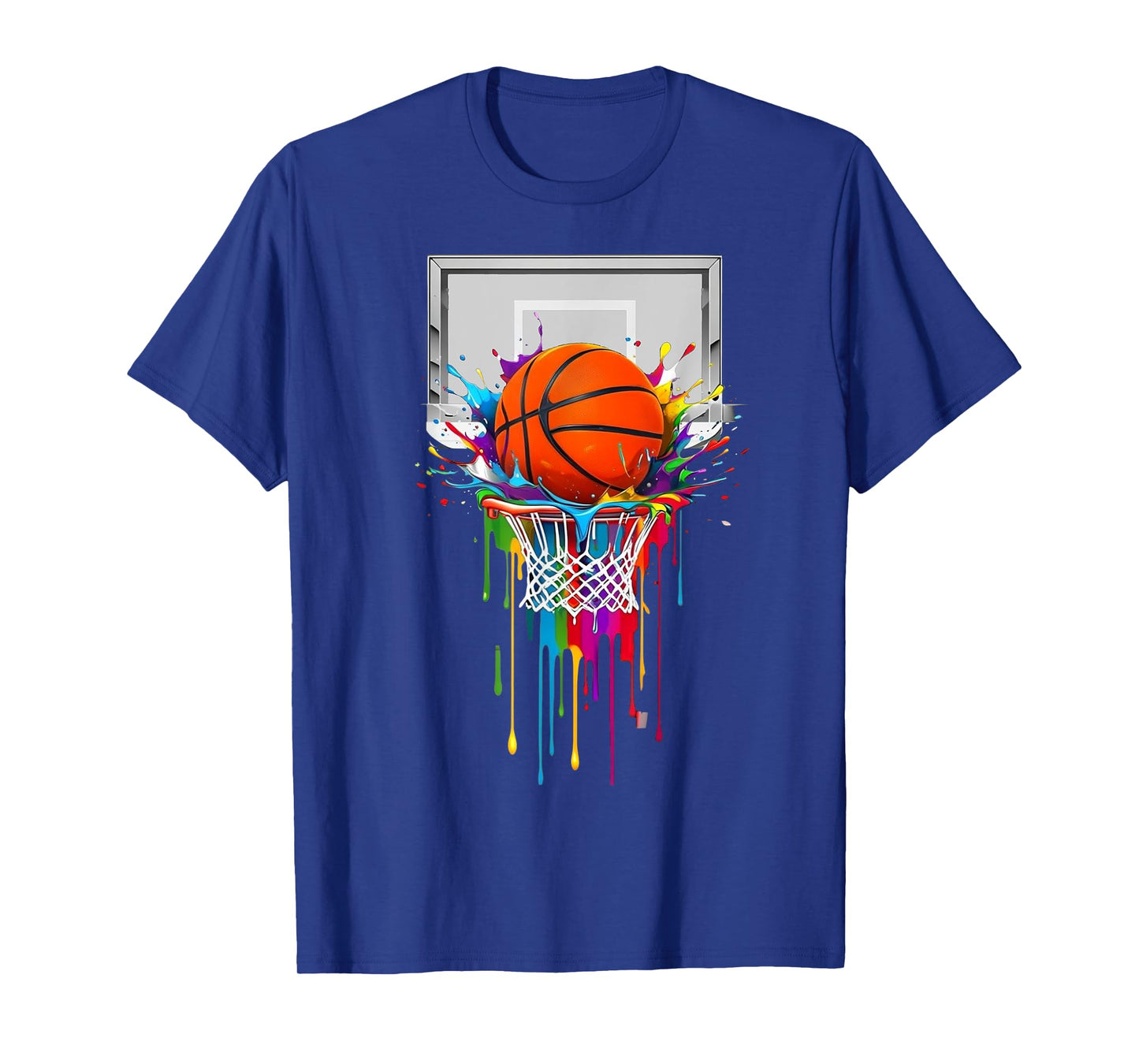Basketball Colorful Drip Graphic Men Women Boy Kid T-Shirt
