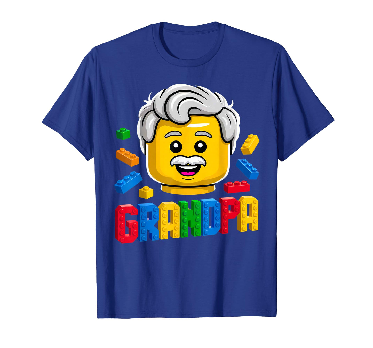 Family Grandpa Master Builder Building Brick Blocks Kids T-Shirt
