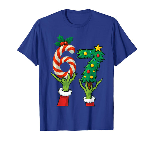 67 Christmas 6 7 Meme Hands Holiday Gen Alpha for Kids Youth T-Shirt