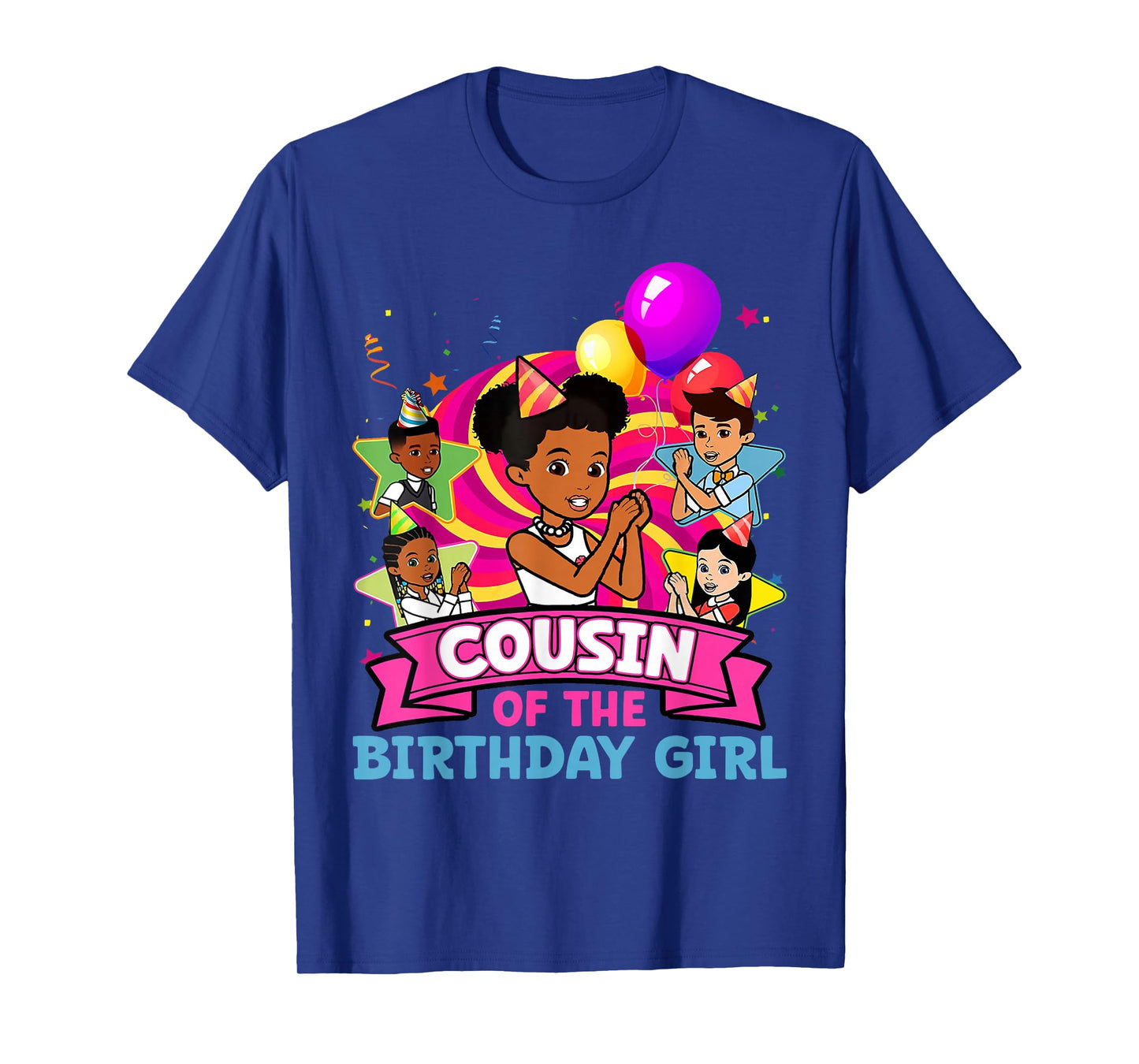 Cousin the Birthday Girl Party Pink Doll Family Decorations T-Shirt