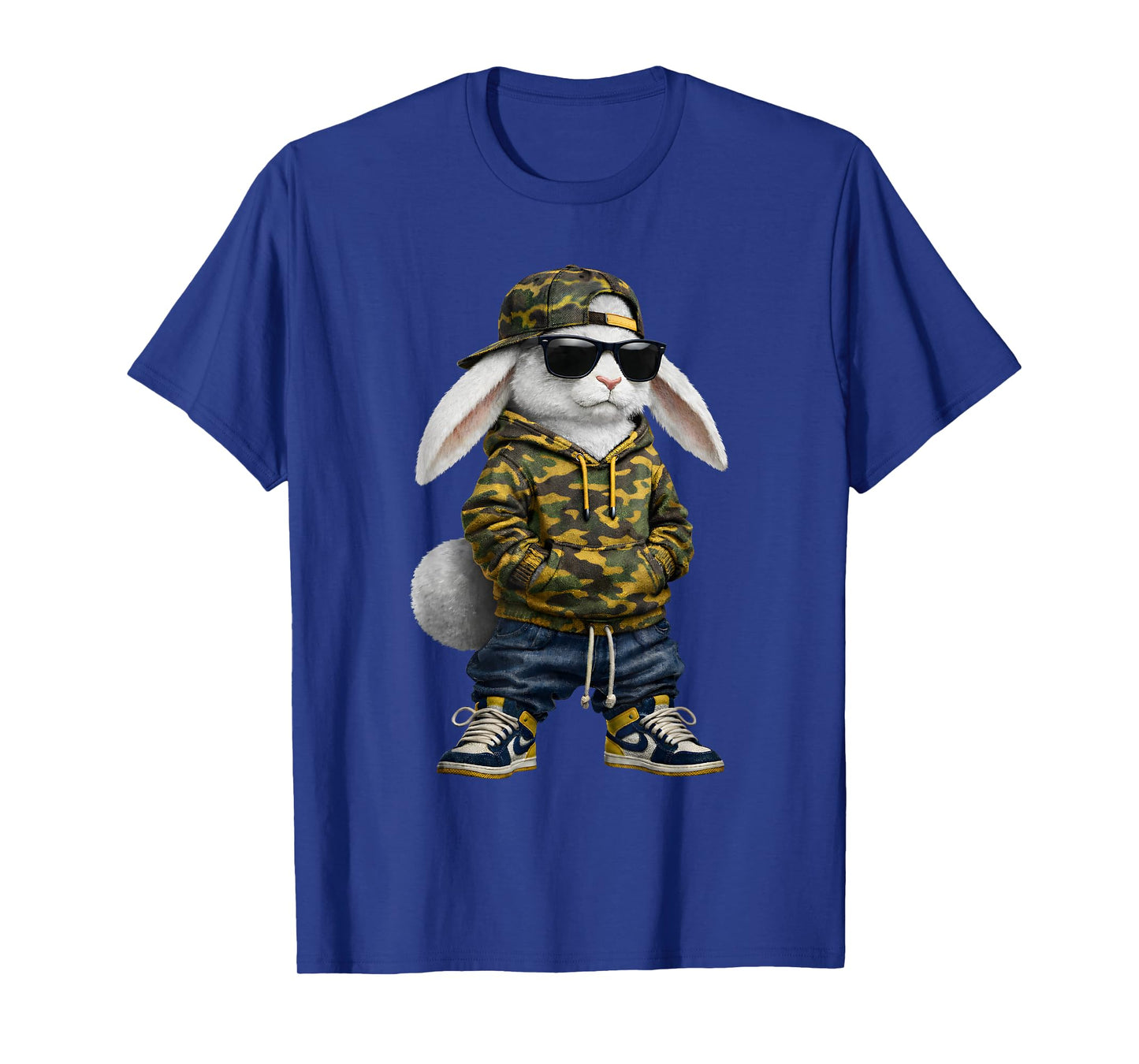 Funny Rabbit Hip Hop Bunny Camo Easter Men Boy Toddler Kid T-Shirt