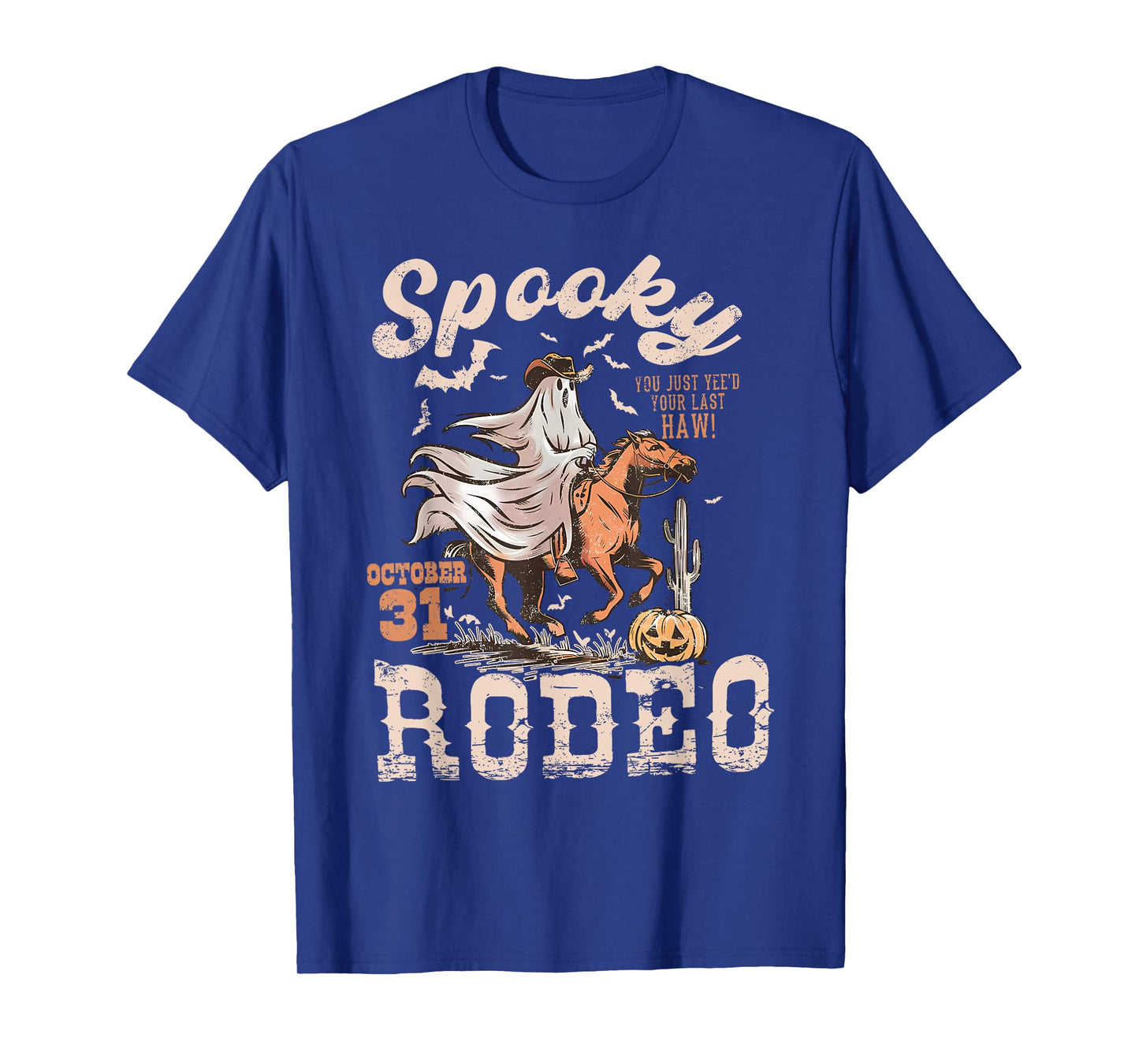 Vintage Halloween Spooky Western Rodeo Cowgirl Men Women T-Shirt